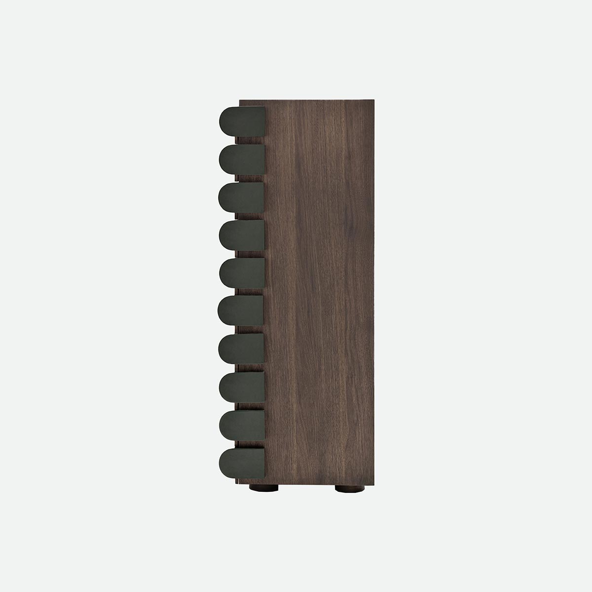 product-color-Noce/Laccato Lucido Verde Scuro, Walnut/Glossy Dark Green Lacquered