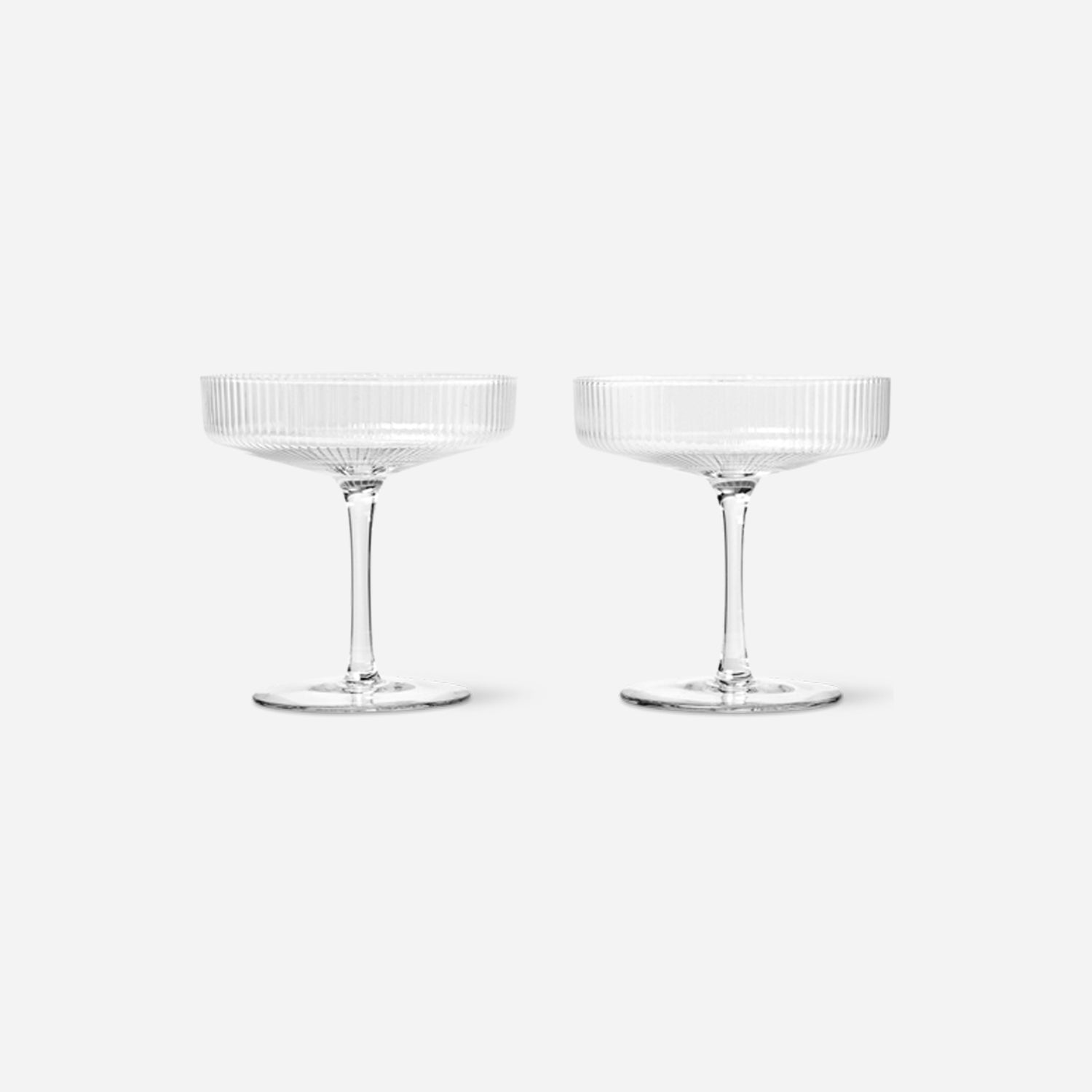 Ripple Champagne Saucers - Set di 2