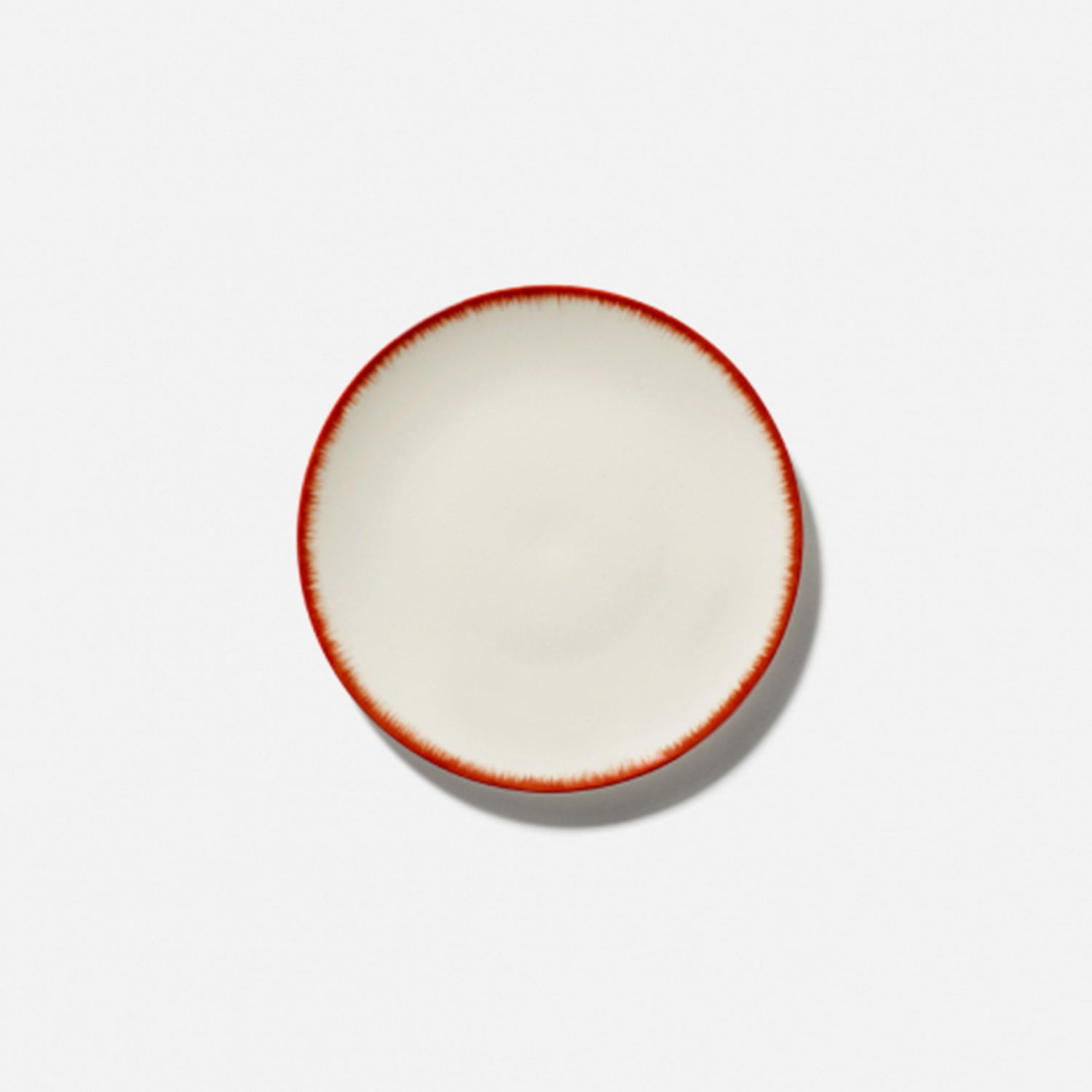 product-color-Plates Dé Off White/Red Var 2 D 14 cm - Set of 6