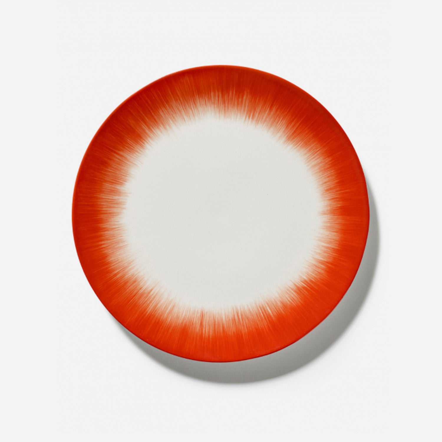 product-color-Plates Dé Off White/Red Var 5 D 28 cm - Set of 6