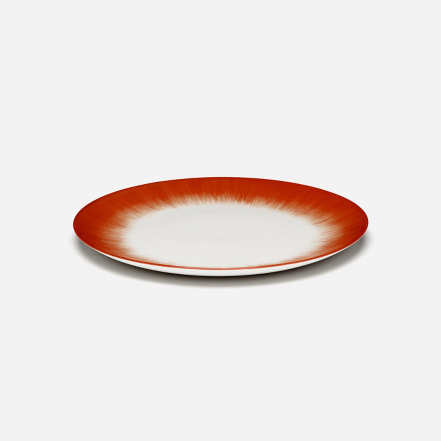 Plates Dé Off White/Red Var 5 D 28 cm - Set of 6