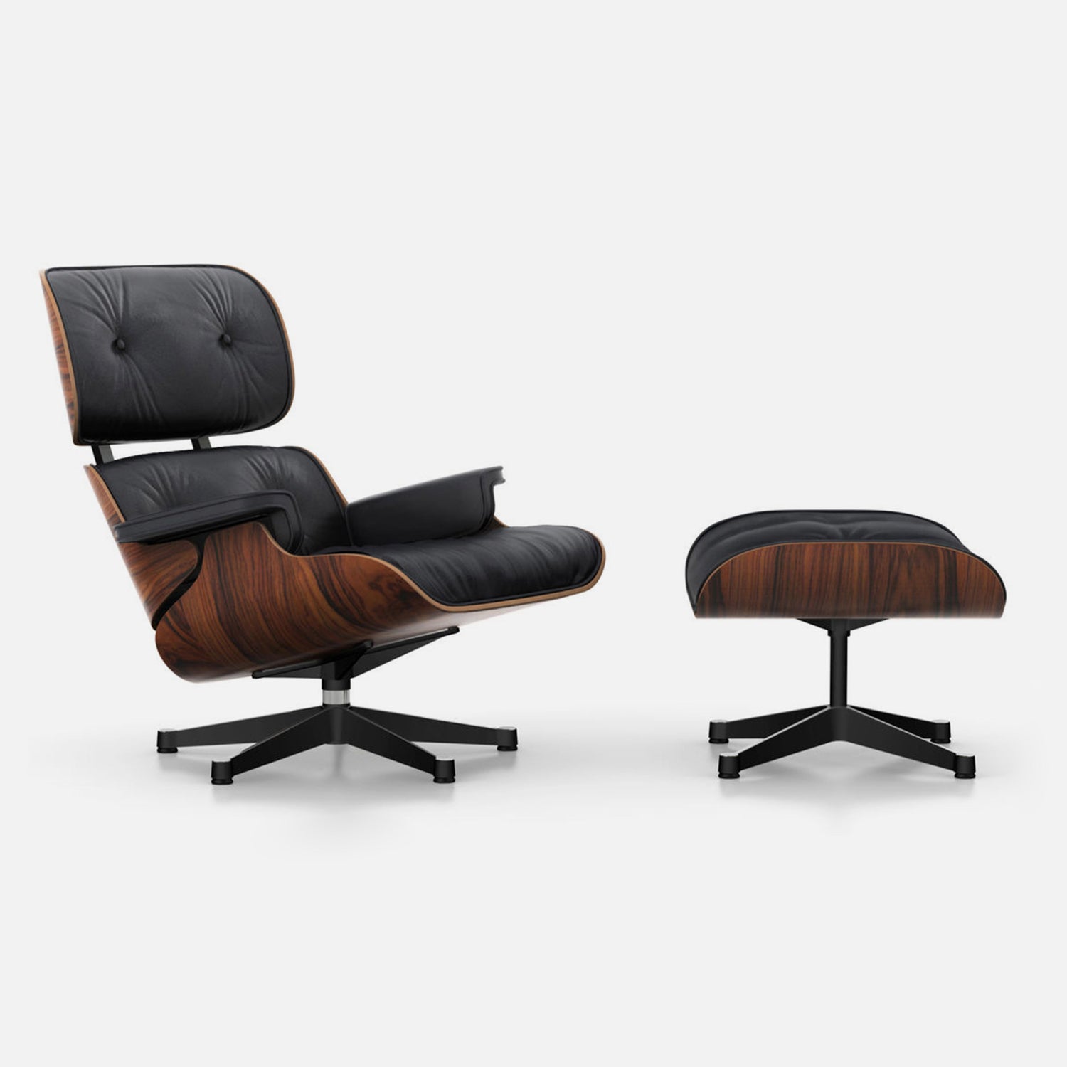 Lounge Chair & Ottoman Black