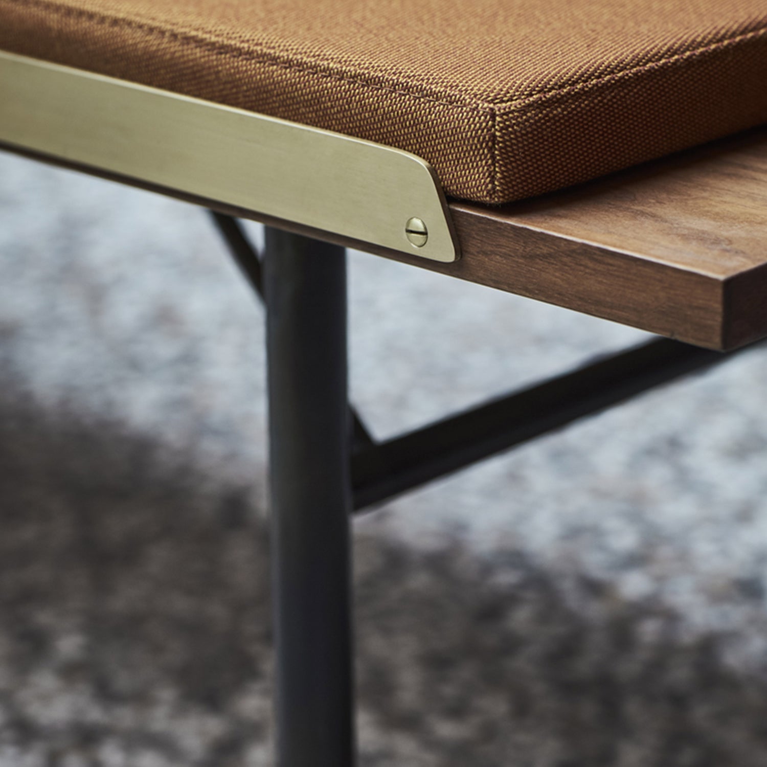 product-color-Table Bench w/ Brass Edges