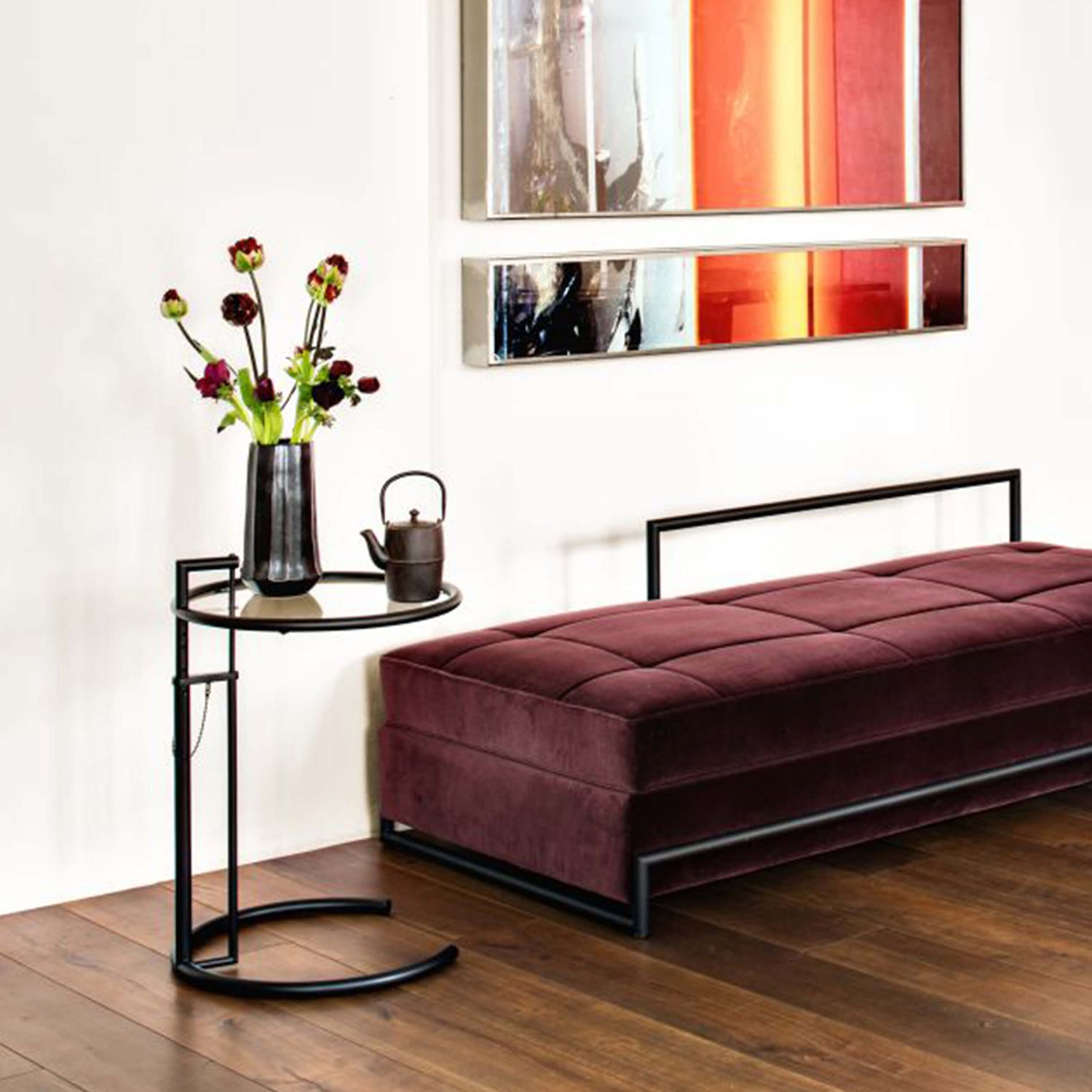 product-color-Adjustable Table E 1027 Nero