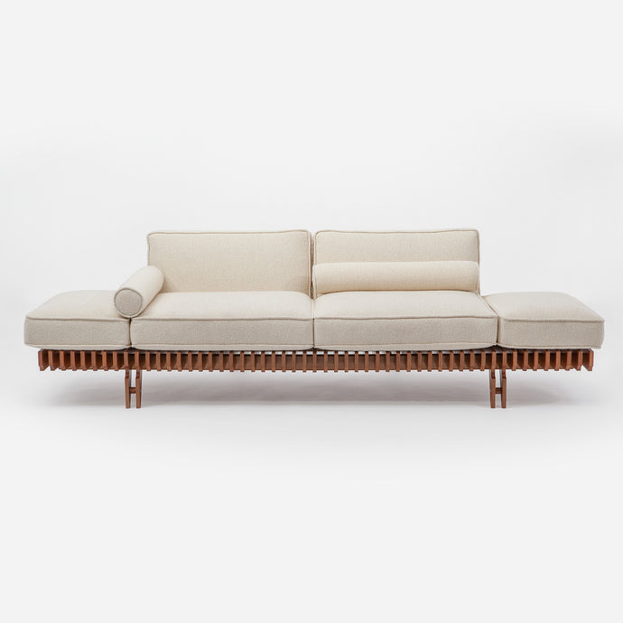 Tessuto Torrilana/Multistrato di Betulla Tinto Mogano, Torrilana Fabric/Mahogany Stained Birch Plywood