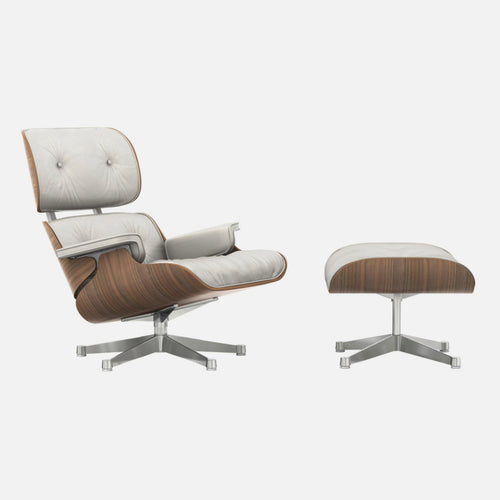 Lounge Chair & Ottoman White