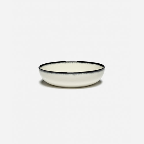 High Plates Dé Off White/Black Var A D 15.5 cm - Set of 6