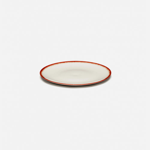 Plates Dé Off White/Red Var 2 D 14 cm - Set of 6