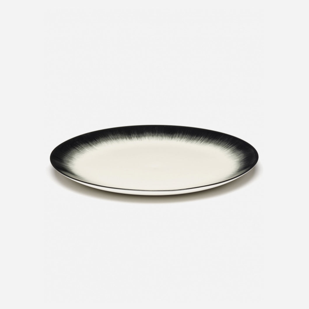 Piatti Dé Off Bianco/Nero Var 4 D 28 cm - Set di 6