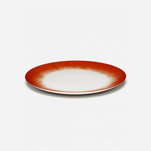 Plates Dé Off White/Red Var 5 D 28 cm - Set of 6