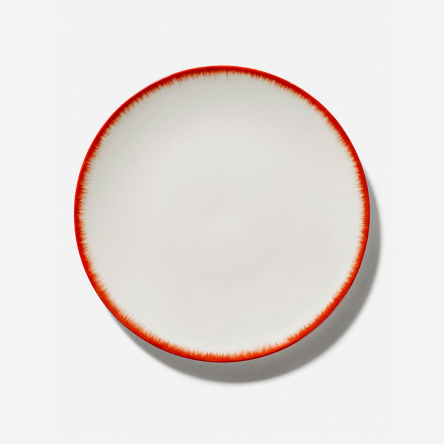 product-color-Piatti Dé Off Bianco/Rosso Var 2 D 28 cm - Set di 6