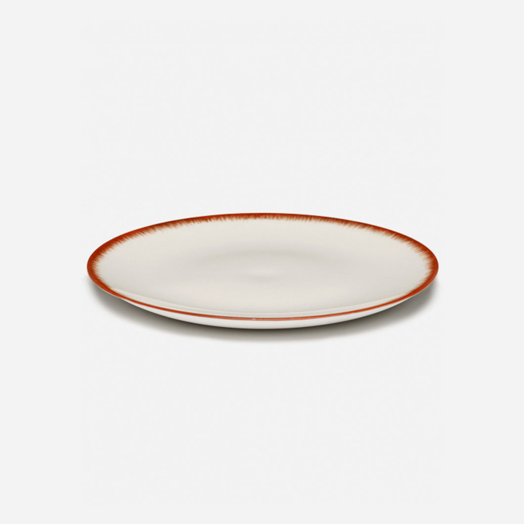 Plates Dé Off White/Red Var 2 D 28 cm - Set of 6